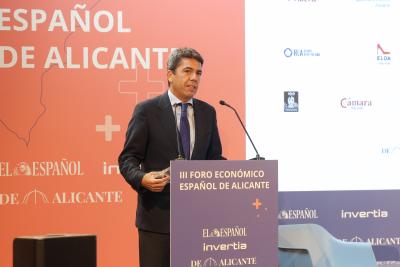 Mazón reivindica inversions de l’Estat per a la província d’Alacant, on “són molt més rendibles i obtenen més retorn”